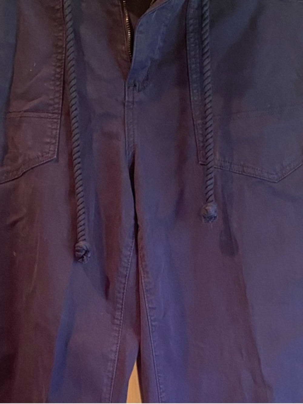 Tribal Navy Cropped Wide-Leg Pants - Picture 3 of 8